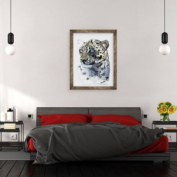 Tablou inramat - Mark Adlington - Leopard V, 60 x 80 cm - 3- Roveli