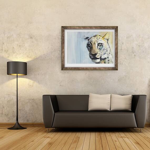 Tablou inramat - Mark Adlington - Predator Leopard arab, 60 x 80 cm - 2- Roveli