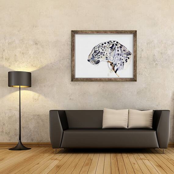 Tablou inramat - Mark Adlington - Profil Arabian Leopard, 60 x 80 cm - 2- Roveli
