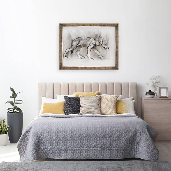 Tablou inramat - Mark Adlington - Pup Lean Lupul Arabian, 60 x 80 cm - 3- Roveli