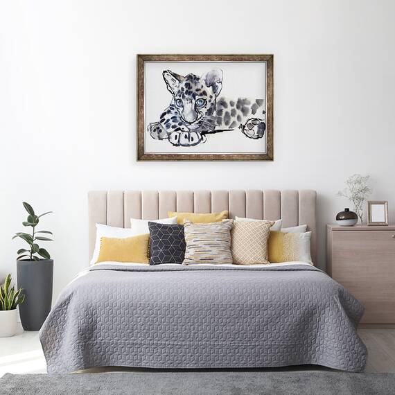 Tablou inramat - Mark Adlington - Spotty Cub de leopard arab, 60 x 80 cm - 3- Roveli