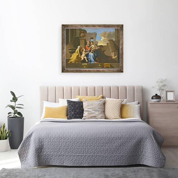 Tablou inramat - Nicolas Poussin - Sfanta familie pe trepte, 60 x 80 cm - 3- Roveli