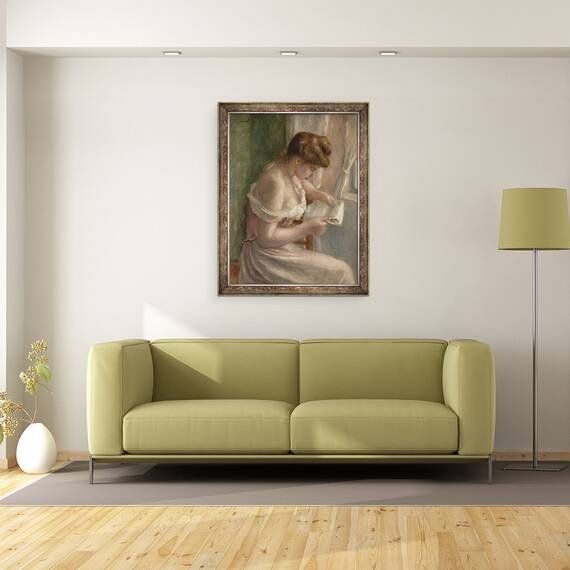 Tablou inramat - Pierre Auguste Renoir - Femeie de lectura, 60 x 80 cm - 2- Roveli