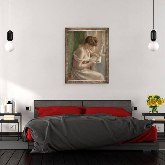 Tablou inramat - Pierre Auguste Renoir - Femeie de lectura, 60 x 80 cm - 3- Roveli