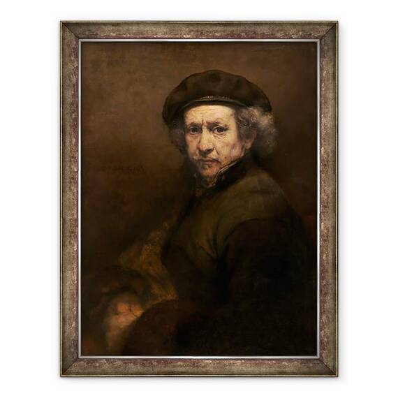 Tablou inramat - Rembrandt Harmensz van Rijn - Autoportret I, 60 x 80 cm - - Roveli