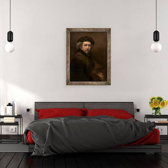 Tablou inramat - Rembrandt Harmensz van Rijn - Autoportret I, 60 x 80 cm - 3- Roveli