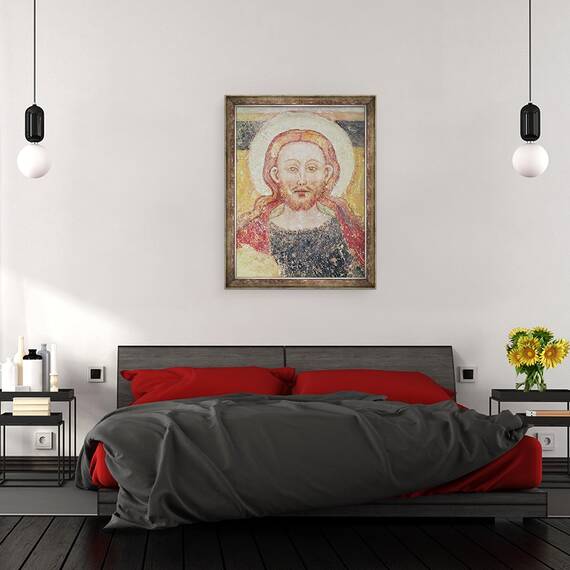 Tablou inramat - Scoala Italiana - Capul lui Hristos, 60 x 80 cm - 3- Roveli