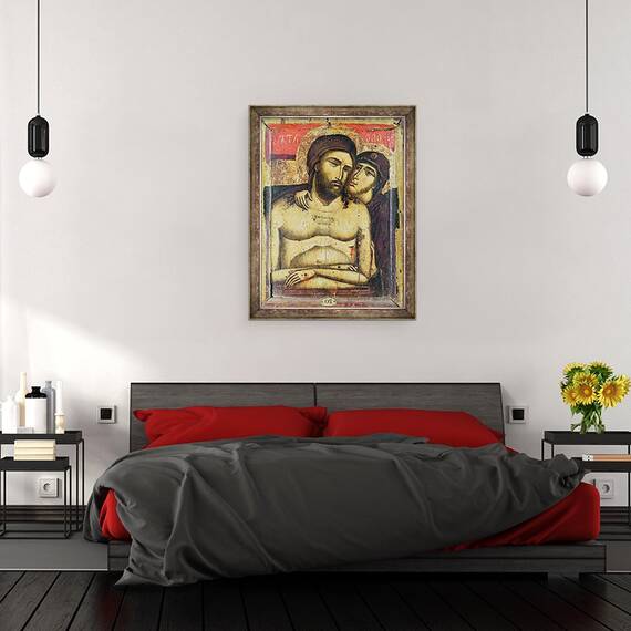 Tablou inramat - Scoala Italiana - Pieta, 60 x 80 cm - 3- Roveli