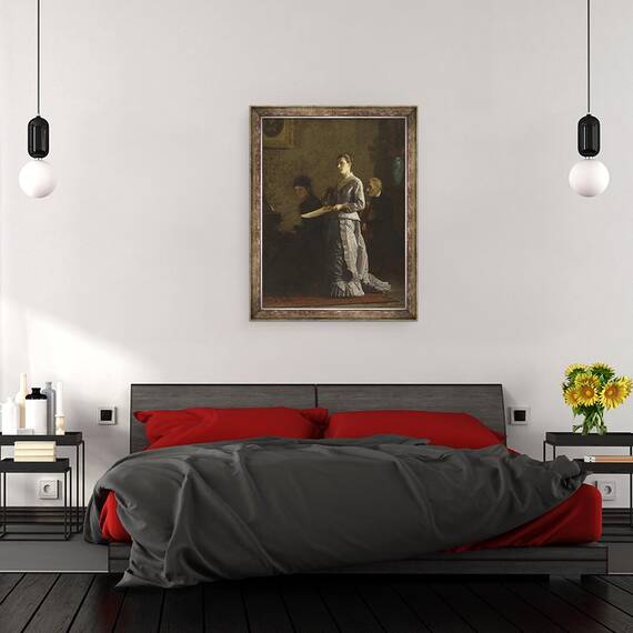 Tablou inramat - Thomas Cowperthwait Eakins - Cantand un cantec patetic, 60 x 80 cm - 3- Roveli