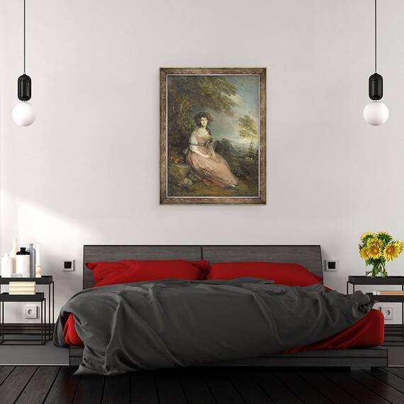 Tablou inramat - Thomas Gainsborough - Dna Richard Brinsley Sheridan, 60 x 80 cm - 3- Roveli