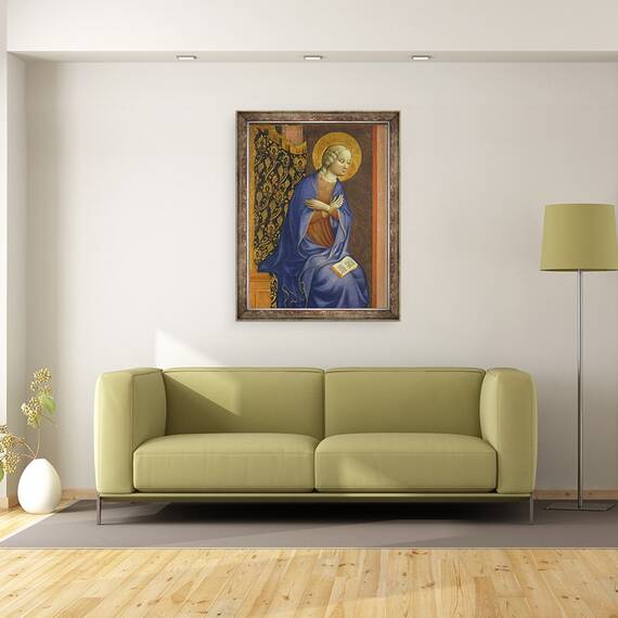 Tablou inramat - Tommaso Masolino da Panicale - Buna Vestire a Fecioarei, 60 x 80 cm - 2- Roveli