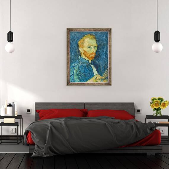 Tablou inramat - Vincent van Gogh - Autoportret II, 60 x 80 cm - 3- Roveli