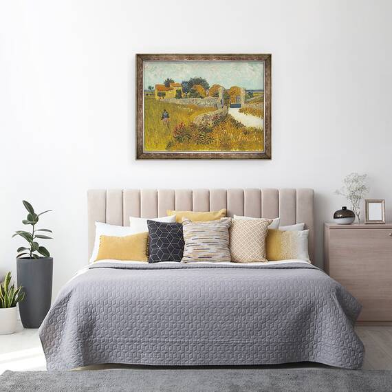 Tablou inramat - Vincent van Gogh - Ferma in Provence, 60 x 80 cm - 3- Roveli