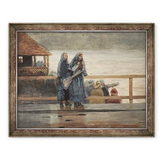 Tablou inramat - Winslow Homer - Pericolele marii, 60 x 80 cm - - Roveli