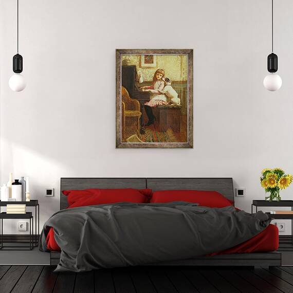 Tablou inramat - Charles Trevor Garland - Bea pentru mine doar cu ochii Tai, 60 x 80 cm - 3- Roveli