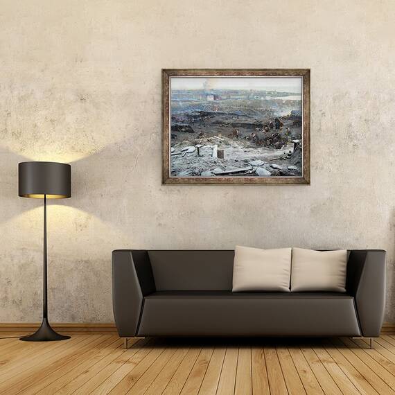 Tablou inramat - Franz Roubaud - Asediul Sevastopolului I, 60 x 80 cm - 2- Roveli
