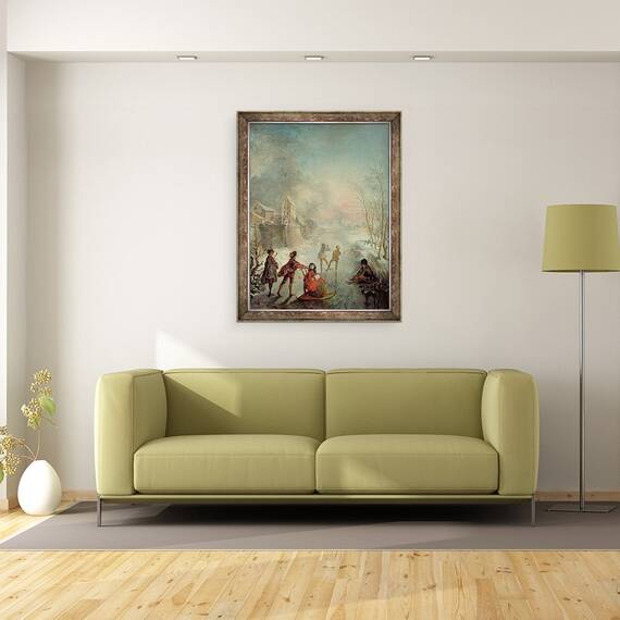 Tablou inramat - Jacques de Lajoue - Iarna, 60 x 80 cm - 2- Roveli