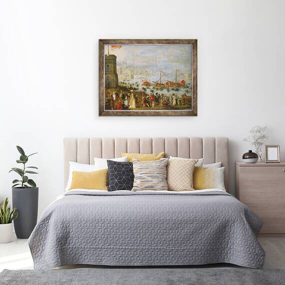 Tablou inramat - Paolo Fiammingo - O petrecere in Venetia, 60 x 80 cm - 3- Roveli