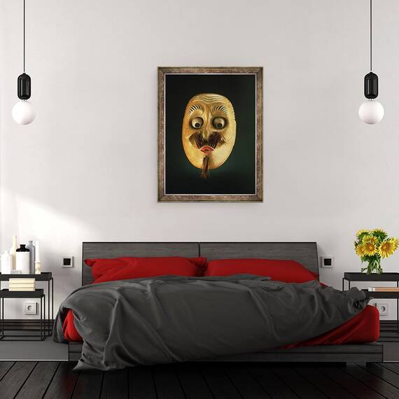 Tablou inramat - Scoala japoneza - Masca comica, 60 x 80 cm - 3- Roveli