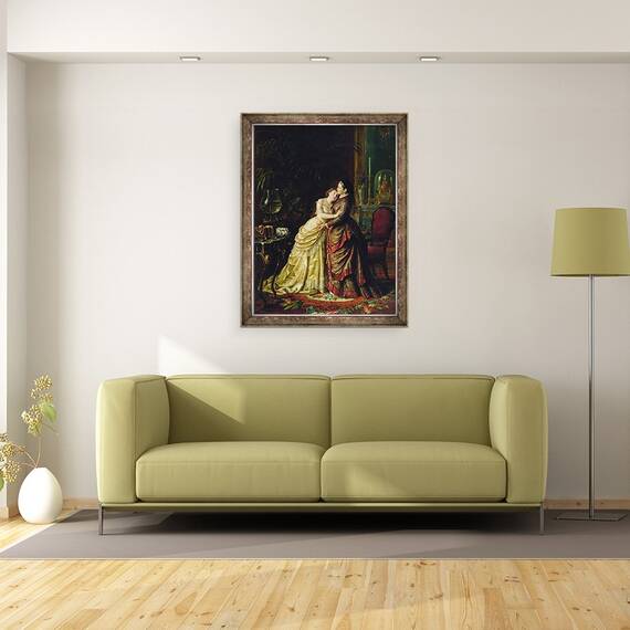 Tablou inramat - Sergei Ivanovich Gribkov - inainte de casatorie, 60 x 80 cm - 2- Roveli