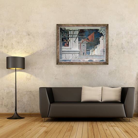 Tablou inramat - Andrea Mantegna - Martiriul Sfantului Christopher, detalii ale cladirilor, 60 x 80 cm - 2- Roveli