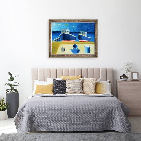 Tablou inramat - Sara Hayward - Doua barci, 60 x 80 cm - 3- Roveli