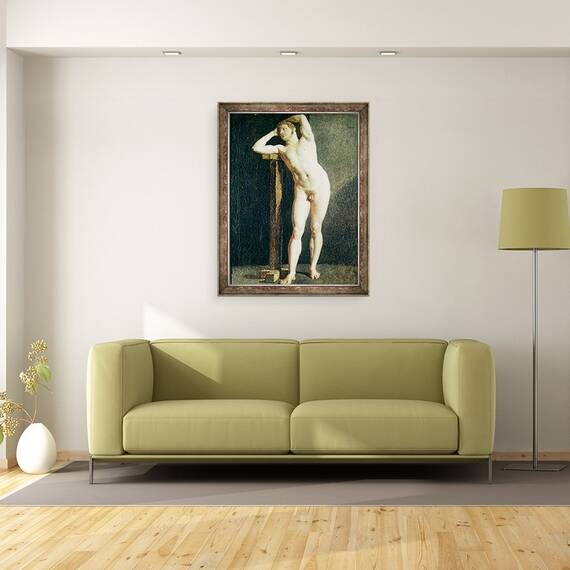 Tablou inramat - Jean Auguste Dominique Ingres - Studiul unui om I, 60 x 80 cm - 2- Roveli