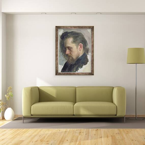 Tablou inramat - Nikolai Vasilievich Nevrev - Portretul autorului Nikolay Pomyalovsky, 60 x 80 cm - 2- Roveli