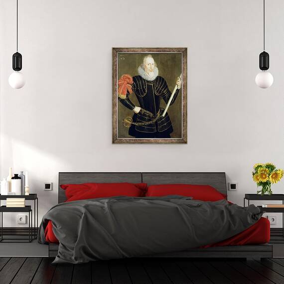 Tablou inramat - Robert Peake the Elder - Portretul unui barbat, 60 x 80 cm - 3- Roveli
