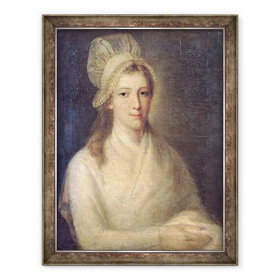 Tablou inramat - Jean-Jacques Hauer - Charlotte Corday 1768-93, 60 x 80 cm - - Roveli