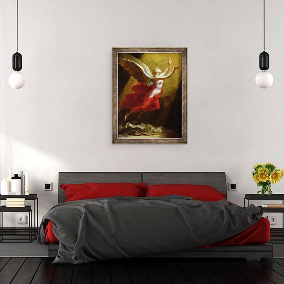 Tablou inramat - Pierre-Paul Prud'hon - Studiu pentru Sufletul Ruperea Legaturilor cu Pamantul, 60 x 80 cm - 3- Roveli
