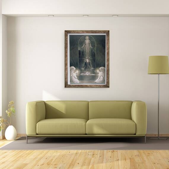 Tablou inramat - William Blake - Maria Magdalena la Mormant, 60 x 80 cm - 3- Roveli