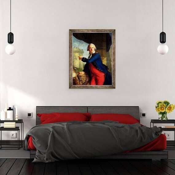 Tablou inramat - Antoine Vestier - Jean-Henri 1725-1805 Chevalier de Latude, 60 x 80 cm - 3- Roveli