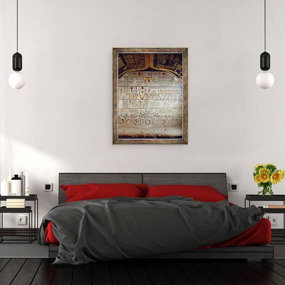 Tablou inramat - Egyptian 20th Dynasty - Detaliu al Cartii Pamantului, 60 x 80 cm - 3- Roveli