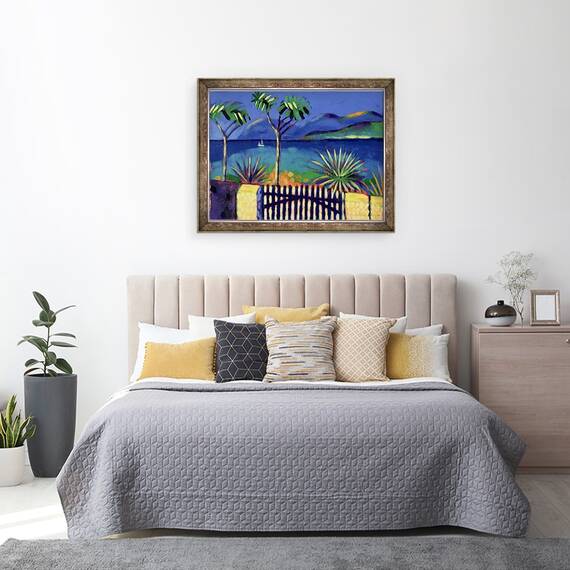 Tablou inramat - Sara Hayward - Gradina mediteraneana, 60 x 80 cm - 3- Roveli