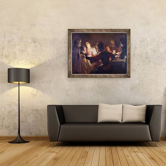 Tablou inramat - Gerrit van Honthorst - Negarea Sfantului Petru, 60 x 80 cm - 2- Roveli