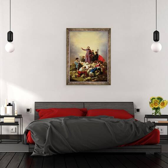 Tablou inramat - Joseph Felon - Arhiepiscopul Affre pe baricade, 60 x 80 cm - 2- Roveli