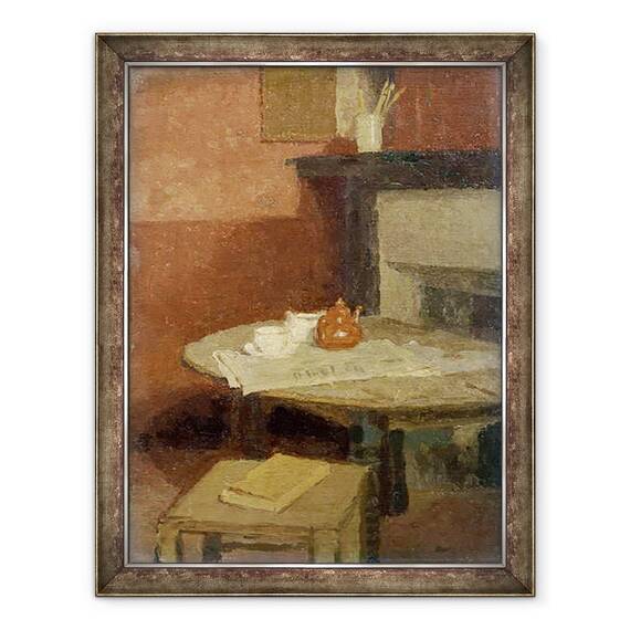 Tablou inramat - Gwen John - Ceainicul maro, 70 x 90 cm - - Roveli