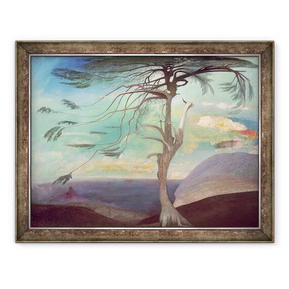 Tablou inramat - Tivadar Csontvary Kosztka - Cedrul solitar, 70 x 90 cm - - Roveli