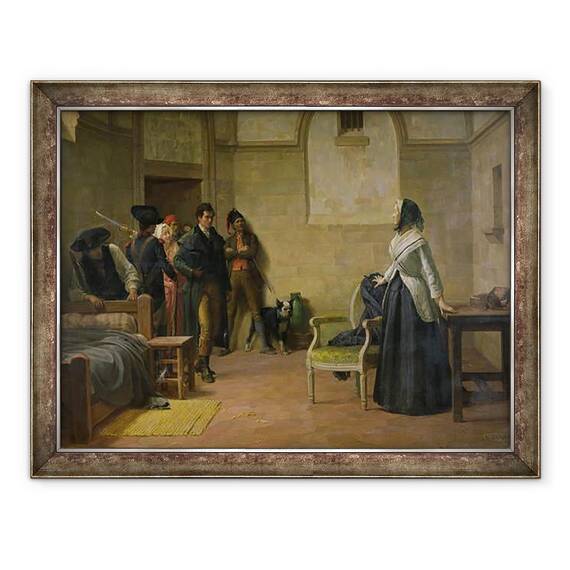 Tablou inramat - Louis Baader - Ultima dimineata a Marie-Antoinette 1755-93, 70 x 90 cm - - Roveli