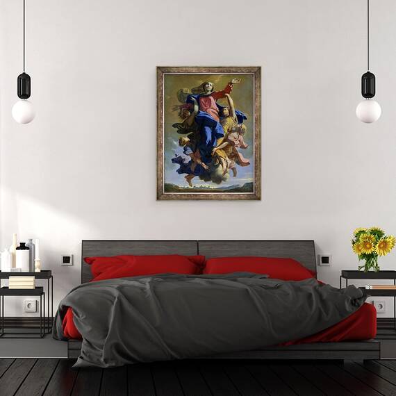 Tablou inramat - Nicolas Poussin - Adormirea Maicii Domnului I, 70 x 90 cm - 3- Roveli