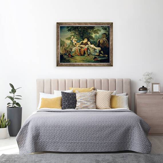 Tablou inramat - Louis Jean Francois I Lagrenee - Tancred si Clorinda, 70 x 90 cm - 3- Roveli