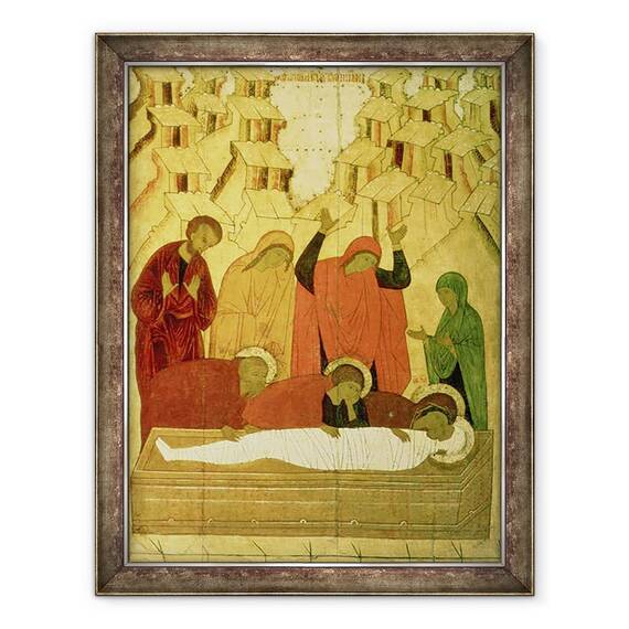 Tablou inramat - Scoala Rusa - inmormantarea, 70 x 90 cm - - Roveli