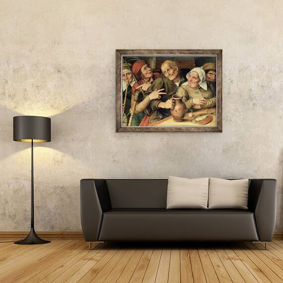 Tablou inramat - Jan Massys - Compania Jovial, 70 x 90 cm - 2- Roveli