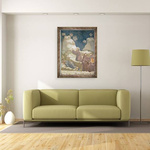 Tablou inramat - Giotto di Bondone - Miracolul Primaverii, 70 x 90 cm - 2- Roveli
