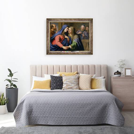 Tablou inramat - Philippe de Champaigne - Vizita, 70 x 90 cm - 3- Roveli
