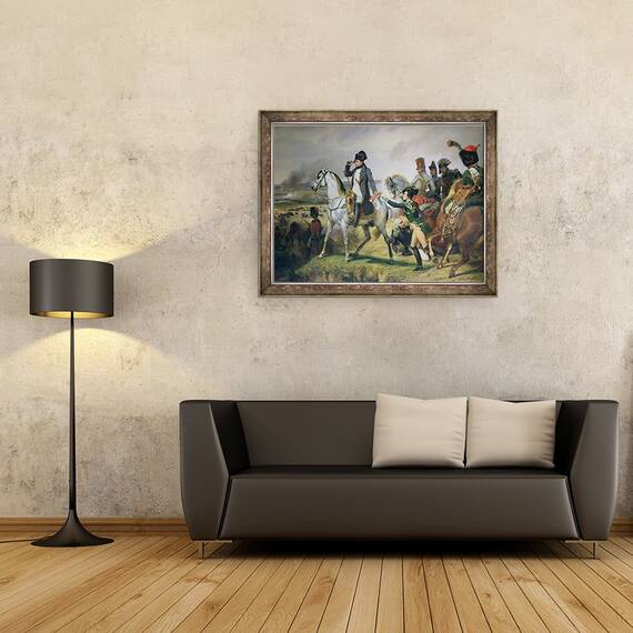 Tablou inramat - Emile Jean Horace Vernet - Batalia de la Wagram, 6 iulie 1809, 70 x 90 cm - 2- Roveli