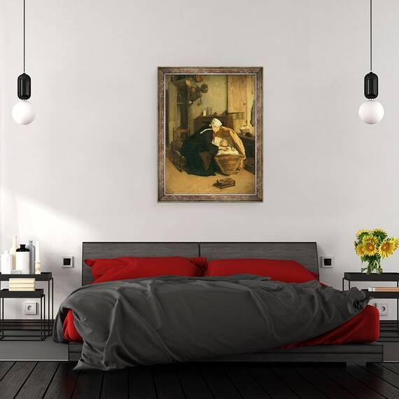 Tablou inramat - Jacques Gustave Hamelin - Tanara Mama, 70 x 90 cm - 3- Roveli