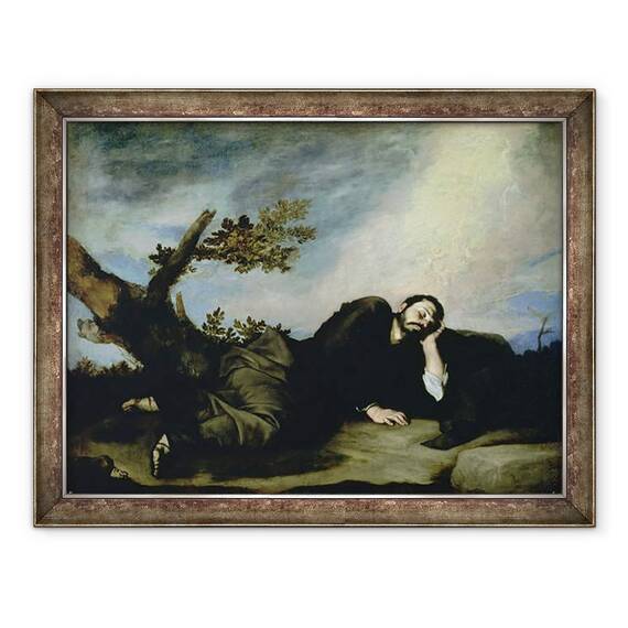 Tablou inramat - Jusepe de Ribera - Visul lui Iacov, 70 x 90 cm - - Roveli