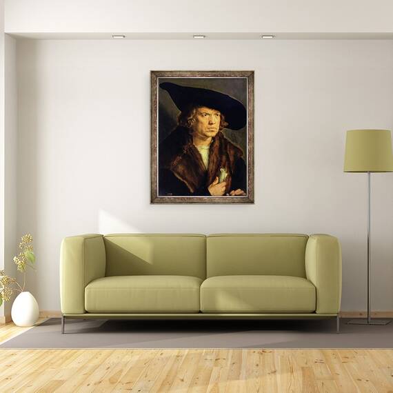Tablou inramat - Albrecht Durer - Portretul unui Om Necunoscut, 70 x 90 cm - 2- Roveli
